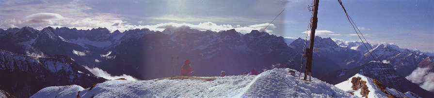 Karwendel Panorama vom Gipfel des Schafreuter