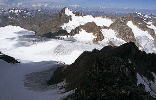 Schrankogel vom Gipfel der Ruderhofspitze [Zum Vergrößern anklicken]